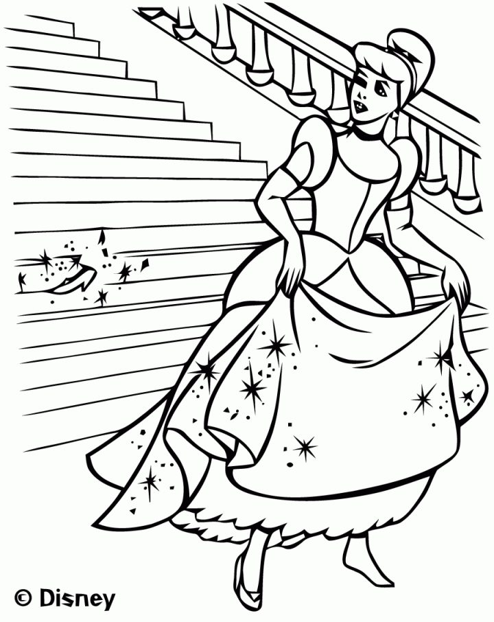 Coloriage Cendrillon. Dessin 11275 Coloriage Cendrillon à Cendrillon Dessin A Imprimer