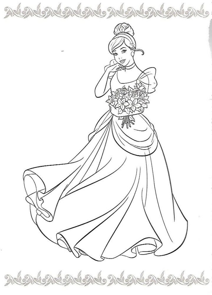 Coloriage Cendrillon Pas Disney | Coloriages À Imprimer Gratuits concernant Cendrillon À Colorier