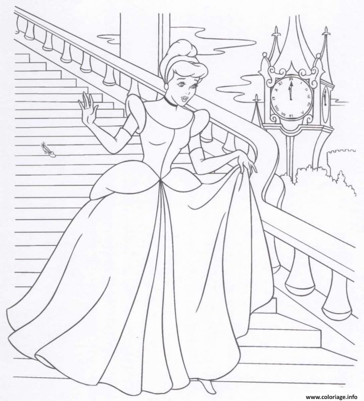 Coloriage Cendrillon Princesse 18 Dessin serapportantà Cendrillon Dessin A Imprimer