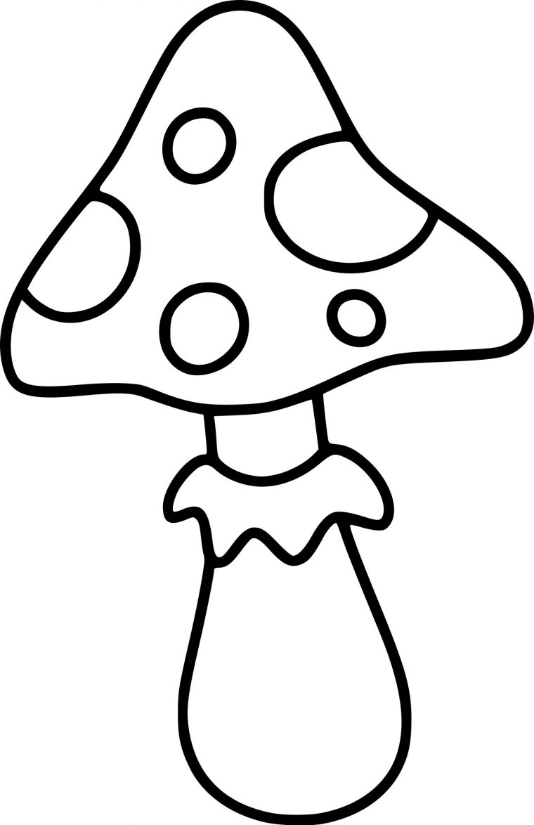 Coloriage Champignon De Paris Dessin À Imprimer Sur à Dessiner Un Champignon