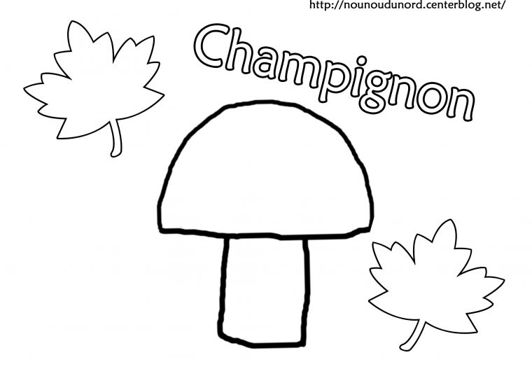 Coloriage Champignon intérieur Dessiner Un Champignon