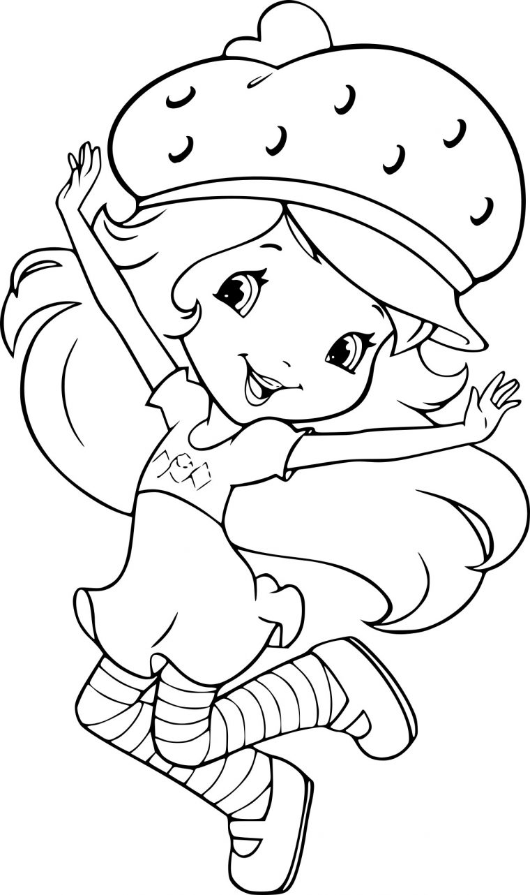 Coloriage Charlotte Aux Fraises À Imprimer Gratuit serapportantà Charlotte Au Fraise Coloriage