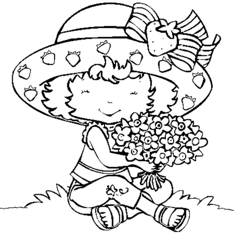 Coloriage Charlotte Aux Fraises En Ligne Gratuit À Imprimer encequiconcerne Charlotte Au Fraise Coloriage