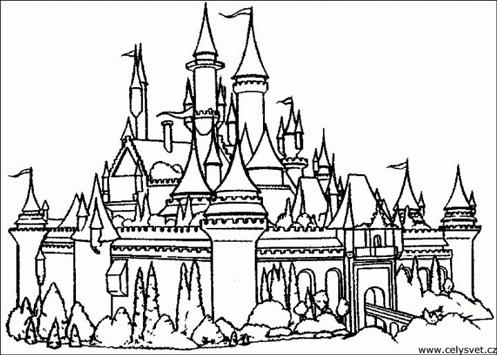 Coloriage Chateau À Imprimer dedans Coloriage À Imprimer Chateau De Princesse