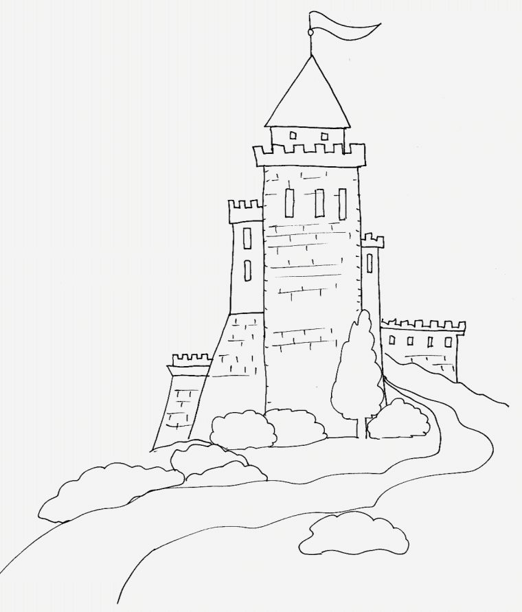 Coloriage Chateau De Princesse Archives – Coloriages Gratuits serapportantà Chateau De Princesse Dessin