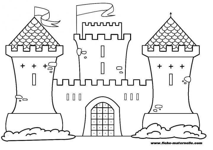 Coloriage Chateau Fort À Colorier – Dessin À Imprimer serapportantà Chateau Princesse Dessin