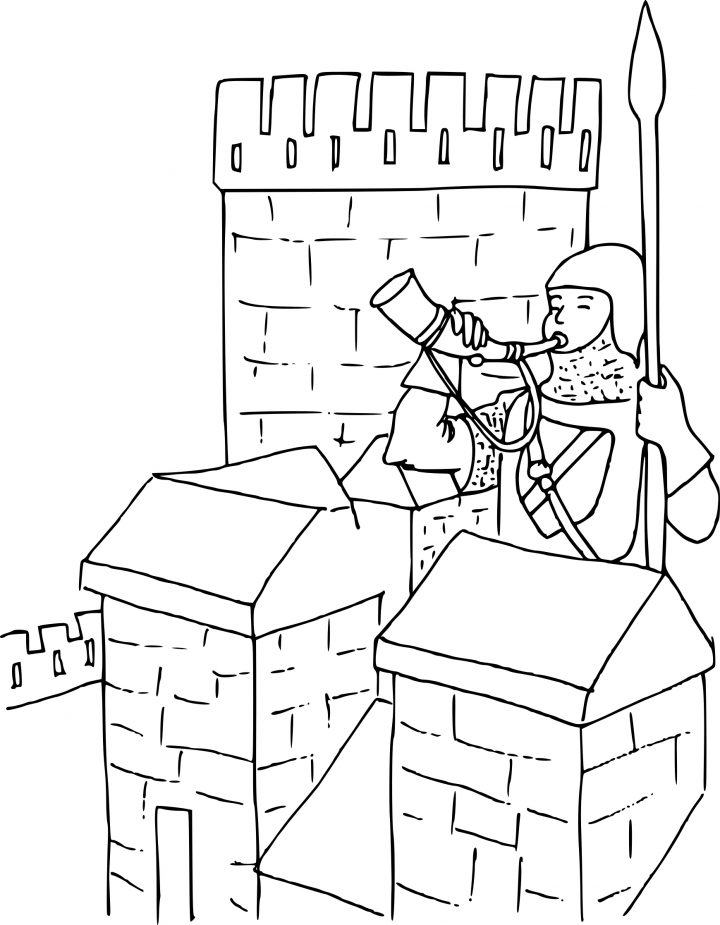 Coloriage Château Fort À Imprimer pour Image De Chateau Fort A Imprimer