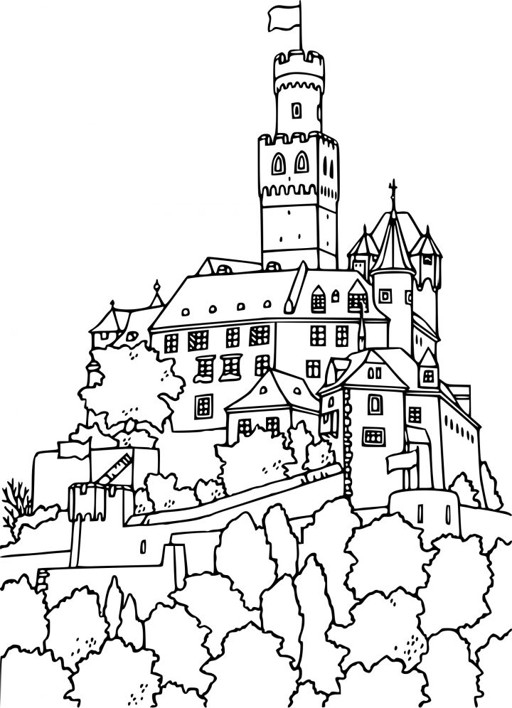 Coloriage Château Fort Moyen-Âge À Imprimer Sur Coloriages pour Image De Chateau Fort A Imprimer