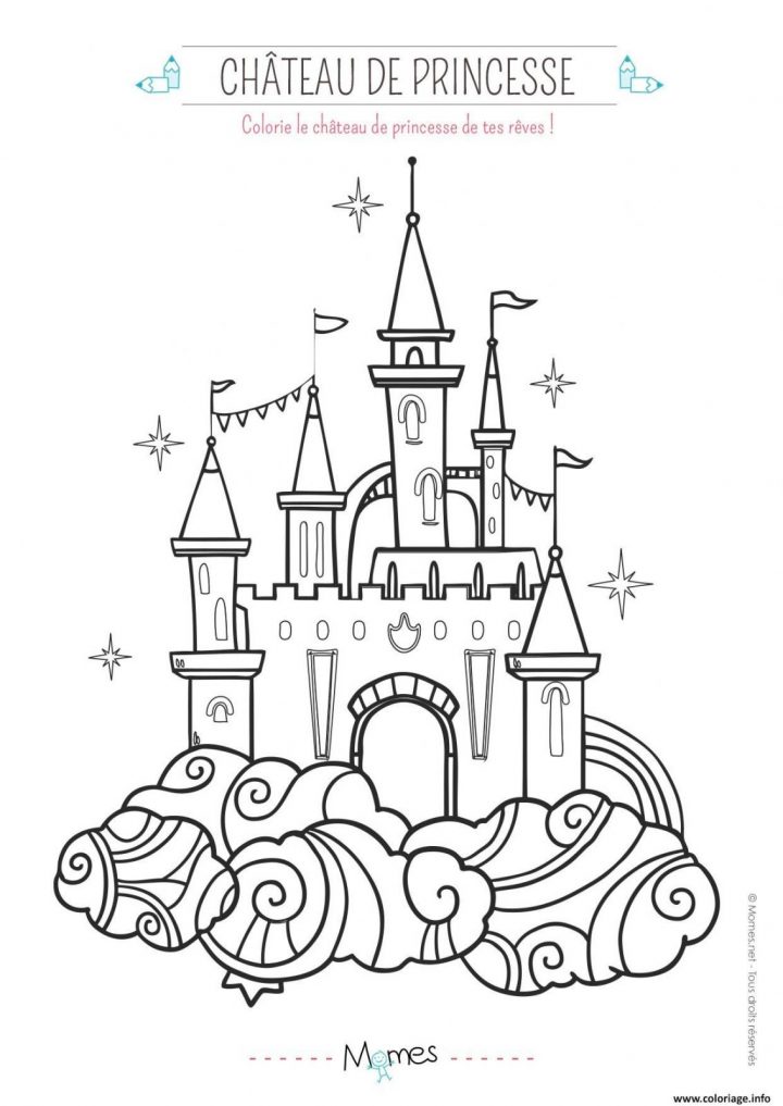 Coloriage Chateau Fort Princesse | Coloriages À Imprimer pour Image De Chateau Fort A Imprimer