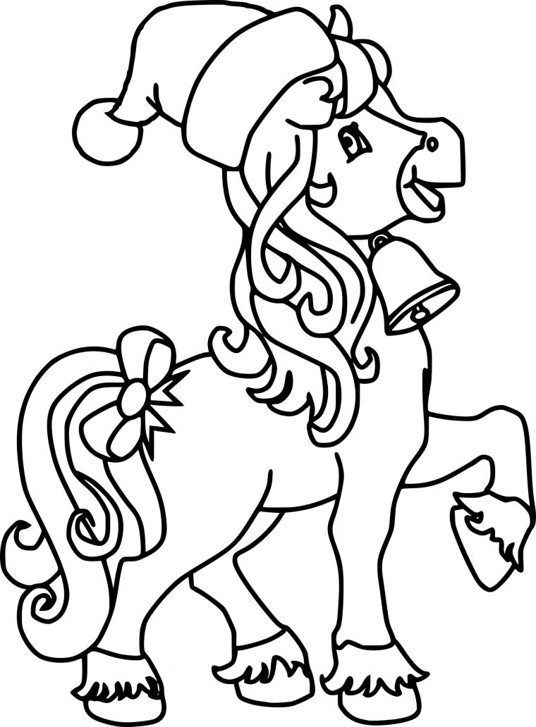 Coloriage Cheval À Noel À Imprimer Sur Coloriages dedans Dessin De Cheval A Colorier