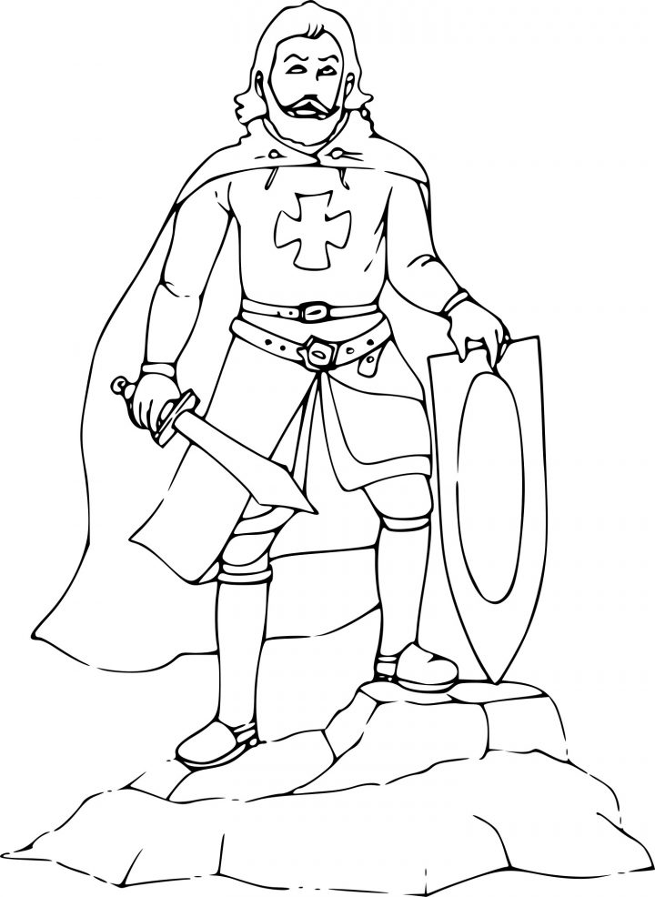 Coloriage Chevalier Avec Une Épée À Imprimer Sur Coloriages destiné Coloriage D Épée