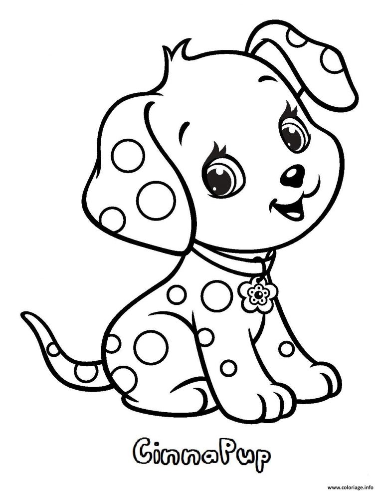 Coloriage Chien Cinnapup Fraisinette Animaux Dessin dedans Animaux A Dessiner Imprimer