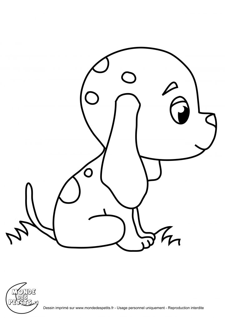 Coloriage Chiot – Les Beaux Dessins De Animaux À Imprimer Et à Coloriage De Chiot A Imprimer