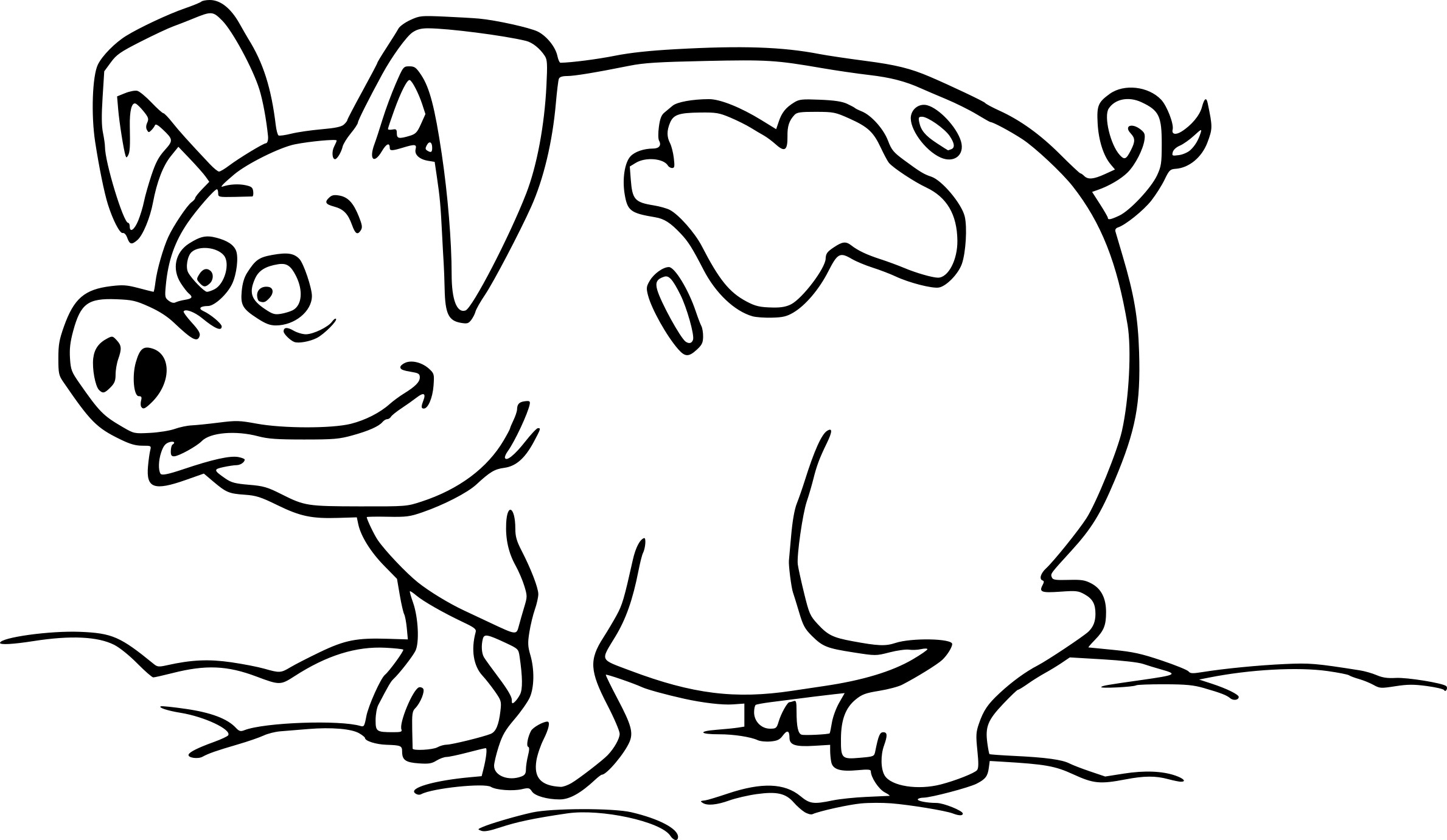 Coloriage Cochon Boue À Imprimer Sur Coloriages intérieur Dessin A Colorier Cochon