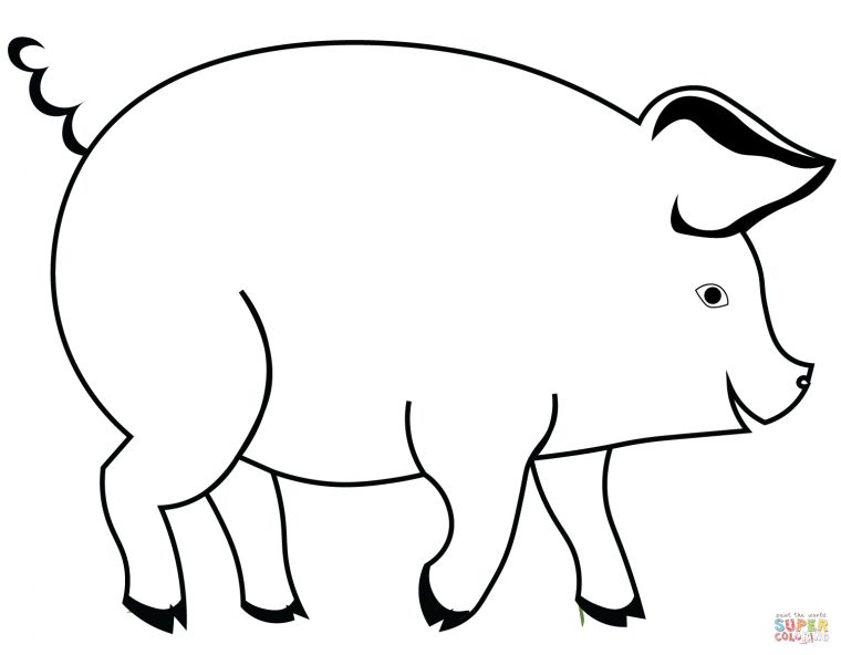 Coloriage – Cochon | Coloriages À Imprimer Gratuits intérieur Dessin A Colorier Cochon