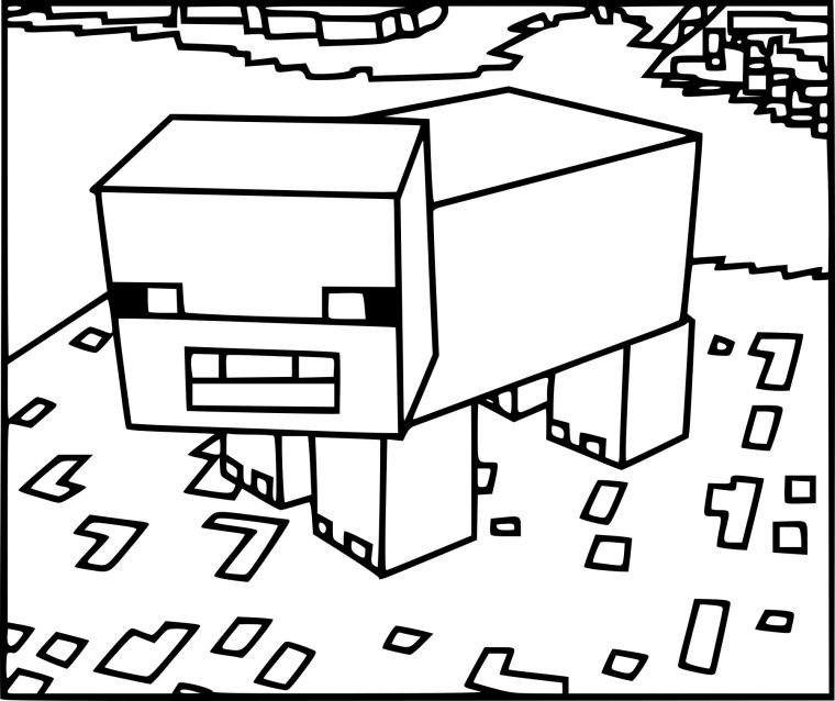 Coloriage Cochon Minecraft À Imprimer concernant Dessin A Colorier Cochon