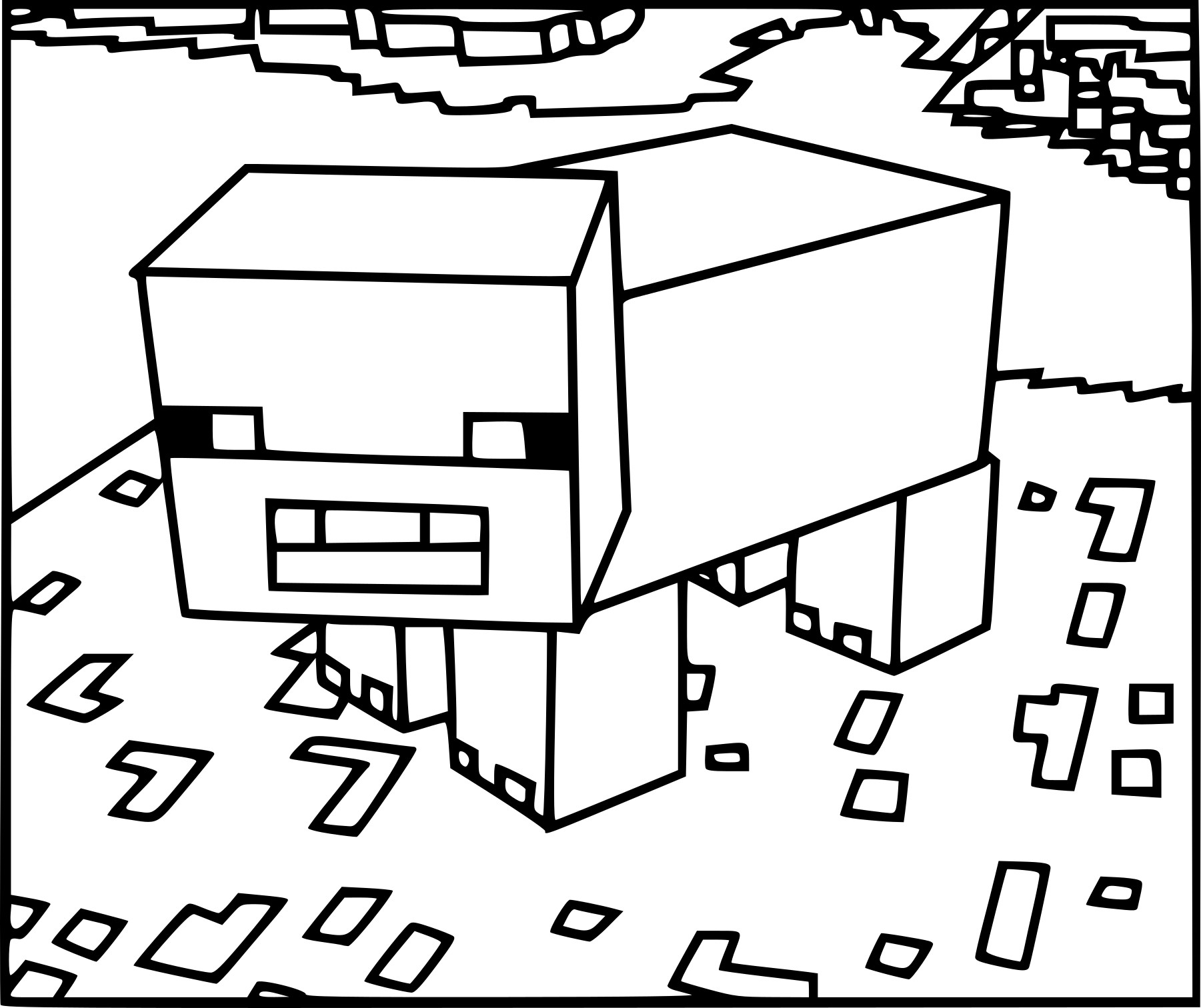 Coloriage Cochon Minecraft À Imprimer concernant Dessin A Colorier Cochon