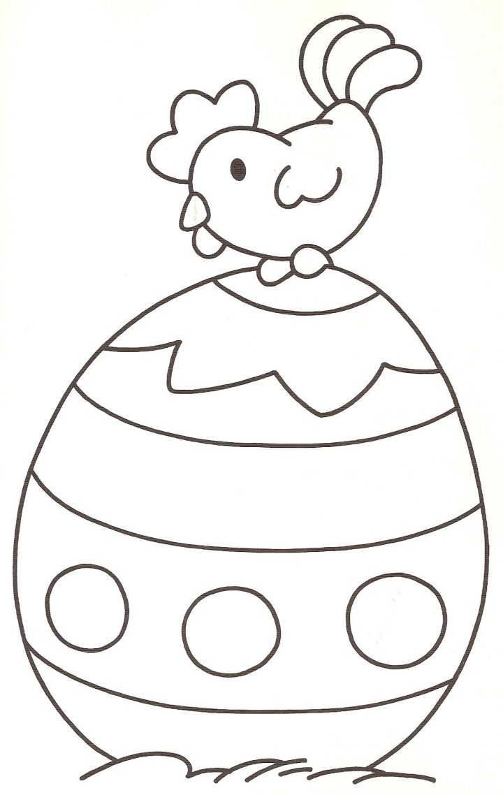 Coloriage Cocotte Et Oeuf De Pâques intérieur Dessin Pour Paques