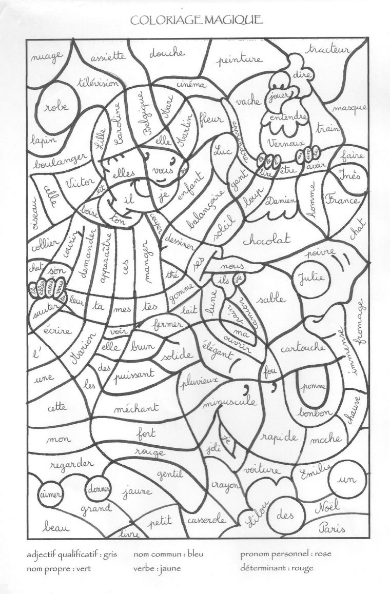 Coloriage Coloriage Magique 2 | Coloriage Magique avec Coloriage Magique Français Cp