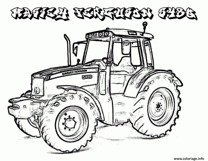 Coloriage Colorie Le Tracteur Dessin destiné Coloriage Tracteur Tom À Imprimer