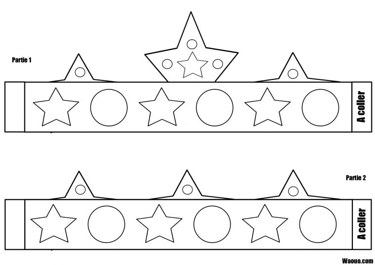 Coloriage Couronne Des Rois À Imprimer, Colorier Et Découper à Dessin A Decouper Et A Imprimer