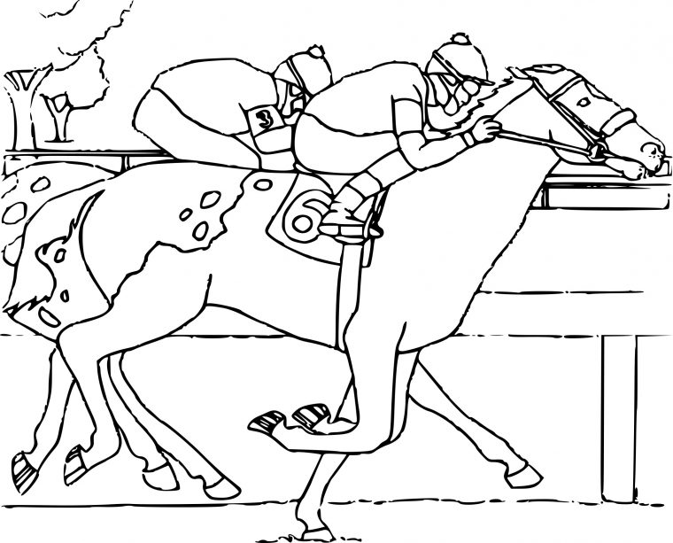 Coloriage Course De Cheval À Imprimer Sur Coloriages dedans Dessin De Cheval A Colorier