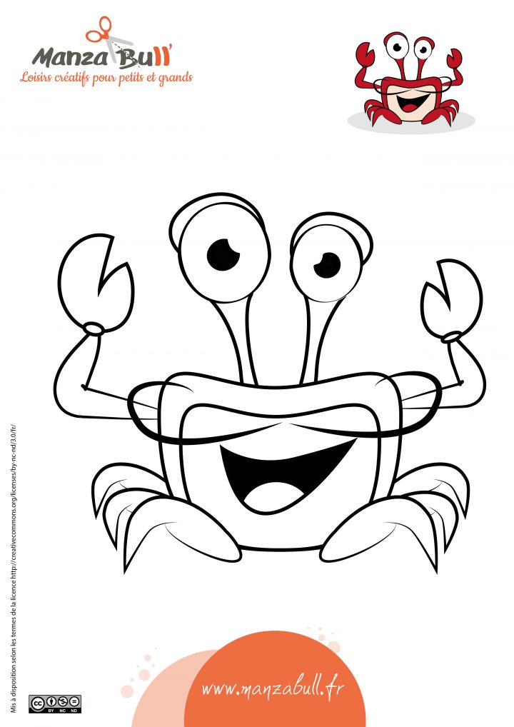 Coloriage Crabe À Imprimer – Manzabull' intérieur Coloriage A4 Imprimer Gratuit