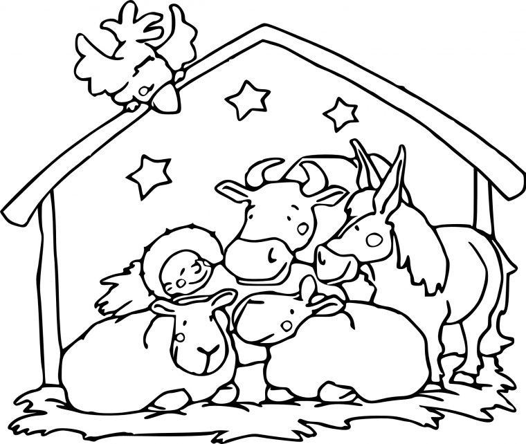 Coloriage Crèche À Imprimer intérieur Creche A Imprimer