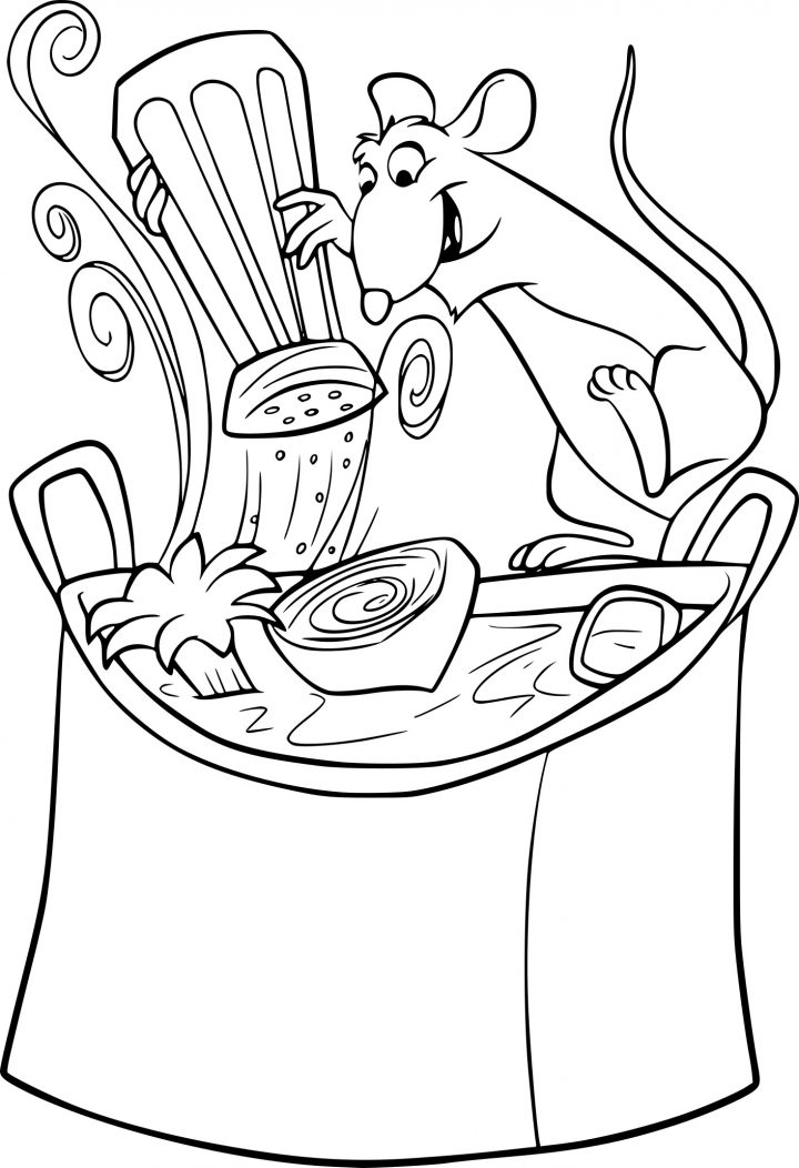 Coloriage Cuisine Rauille À Imprimer Sur Coloriages tout Dessin Ratatouille