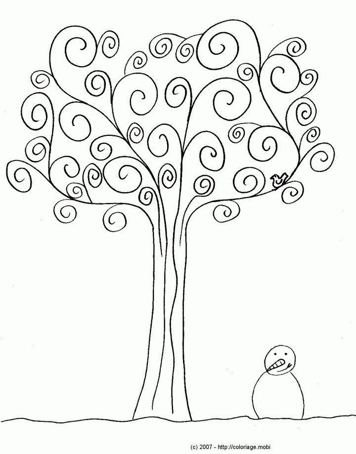 Coloriage D'arbre En Automne avec Dessin De Feuille D Arbre À Imprimer