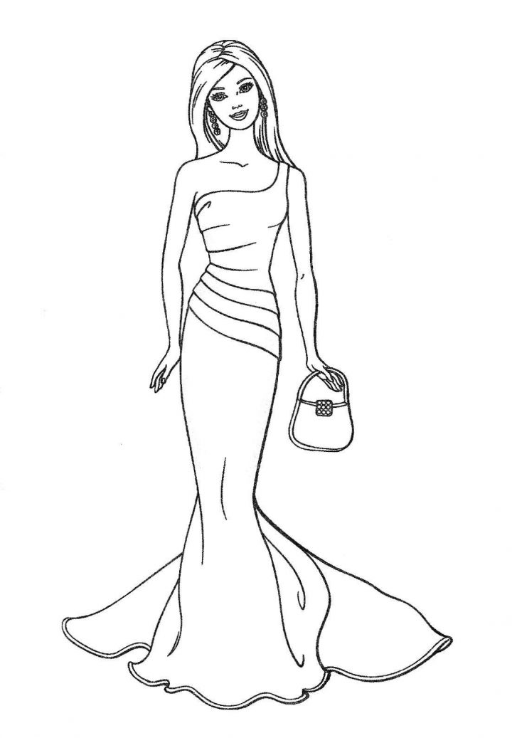 Coloriage De Barbie À Imprimer – Coloriages Barbie intérieur Personnage A Colorier