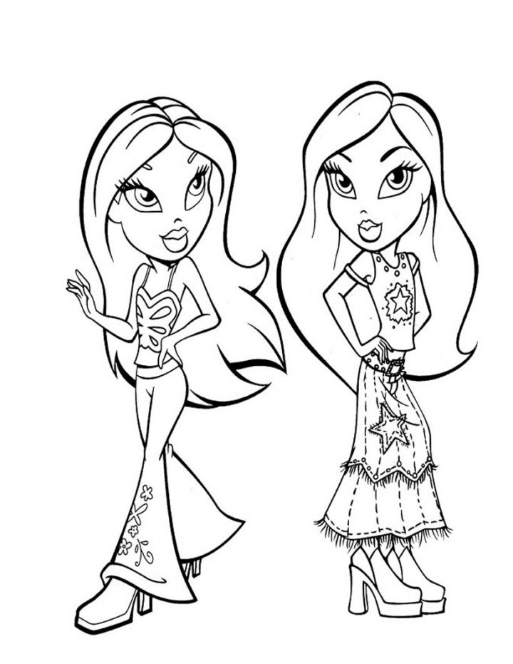 Coloriage De Bratz À Télécharger – Coloriage Des Bratz destiné Bratz Dessin