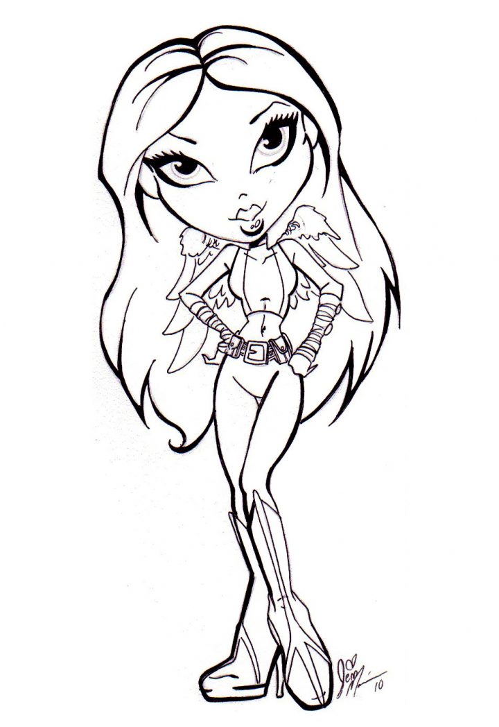 Coloriage De Bratz Pour Enfants – Coloriage Des Bratz destiné Bratz Dessin