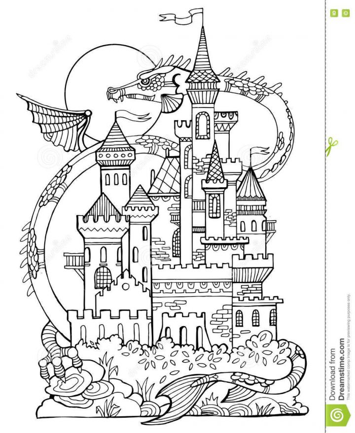 Coloriage De Chateau. Coloriage Et Dessins Gratuit Chateau à Coloriage À Imprimer Chateau De Princesse