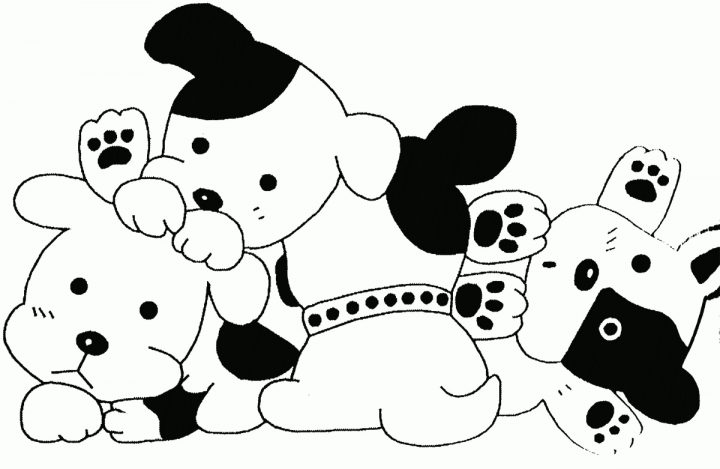 Coloriage De Chiots avec Coloriage De Chiot A Imprimer