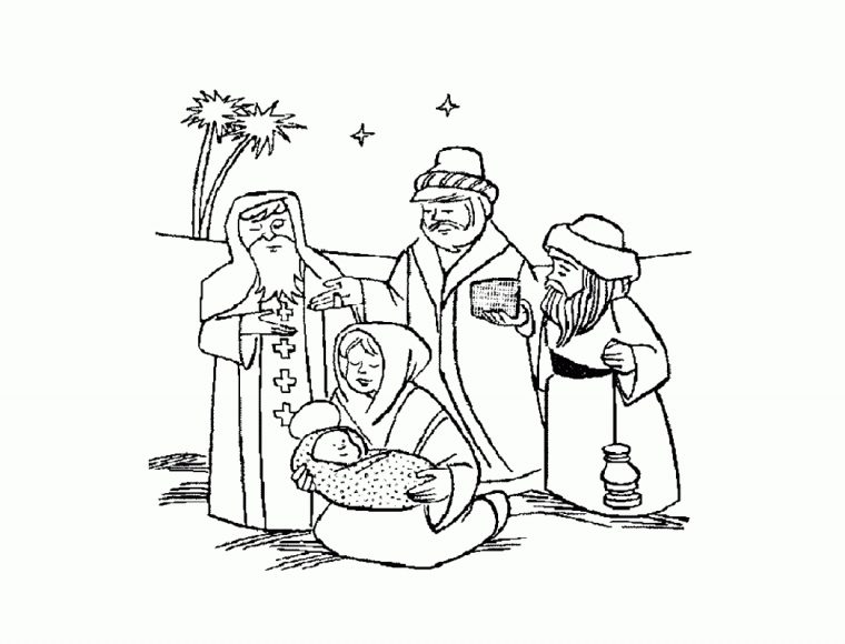 Coloriage De Crèche (Noël – Nativité) – Coloriages Pour Enfants avec Creche A Imprimer