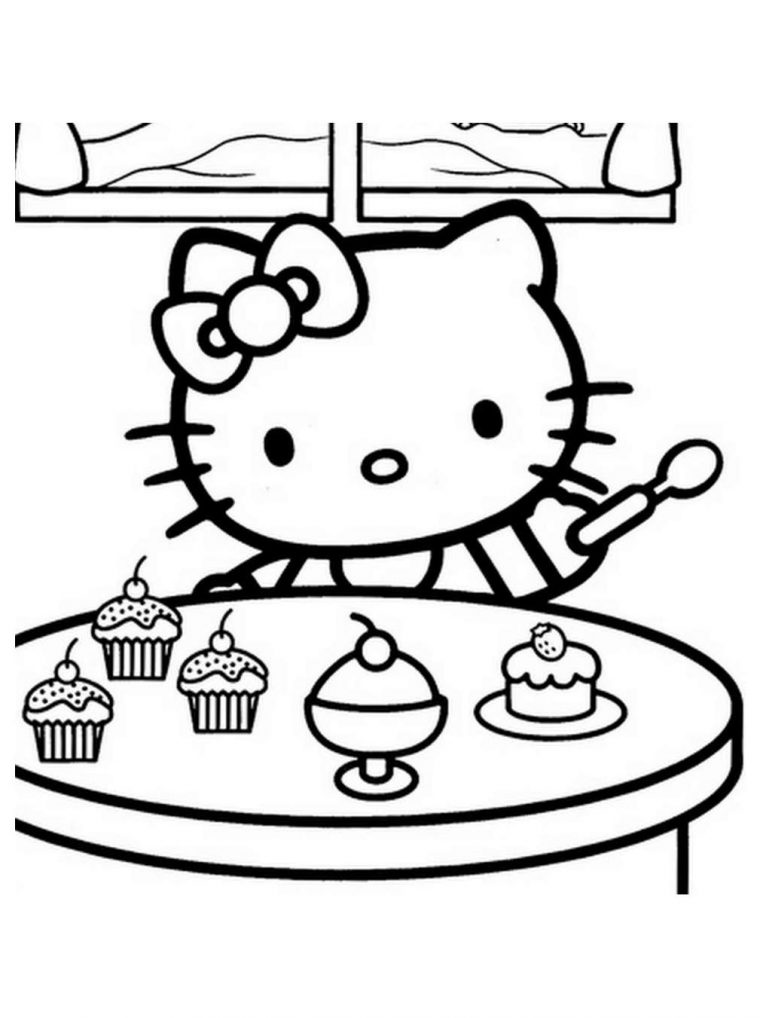 Coloriage De Hello Kitty À Colorier Pour Enfants destiné Hello Kitty À Dessiner