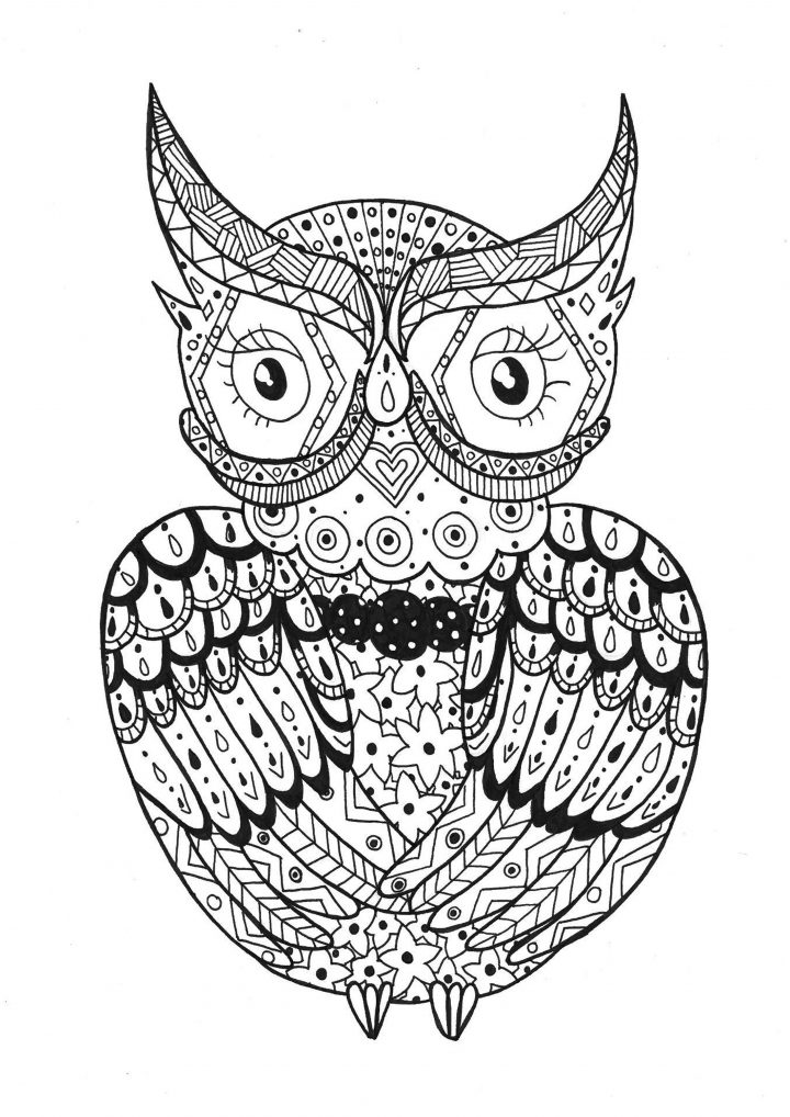 Coloriage De Hiboux À Imprimer Pour Enfants – Coloriage De concernant Dessin Hibou Facile