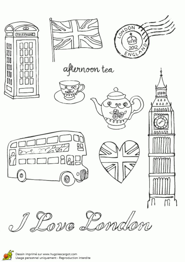 Coloriage De La Vie À Londres destiné Dessin De Angleterre