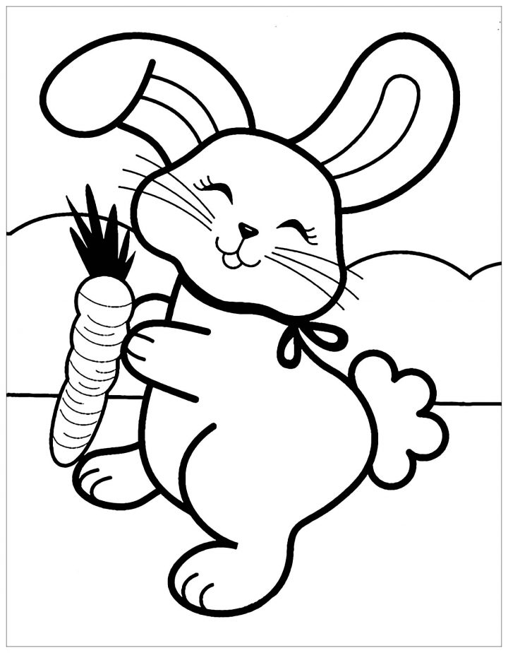 Coloriage De Lapin À Imprimer Gratuitement – Coloriage De à Lapin Crétin À Colorier