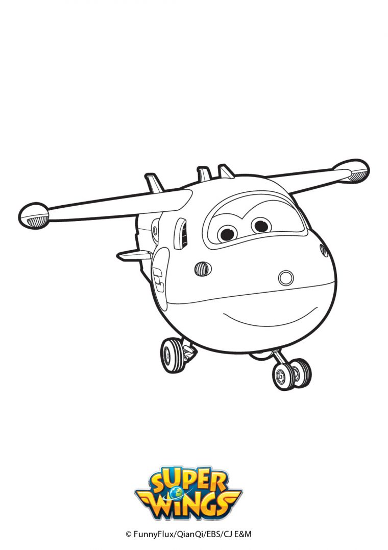 Coloriage De L'avion Jett – Super Wings à Coloriage Robot À Imprimer