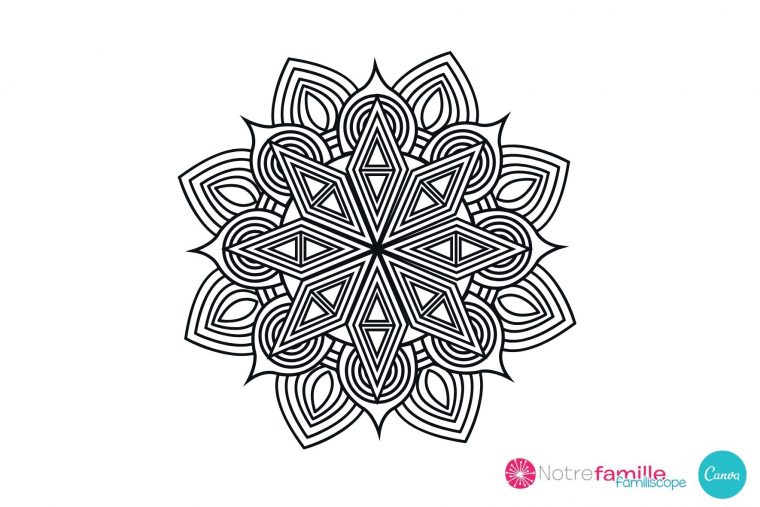 Coloriage De Mandala À Imprimer – Niveau Facile à Jeux De Coloriage De Rosace