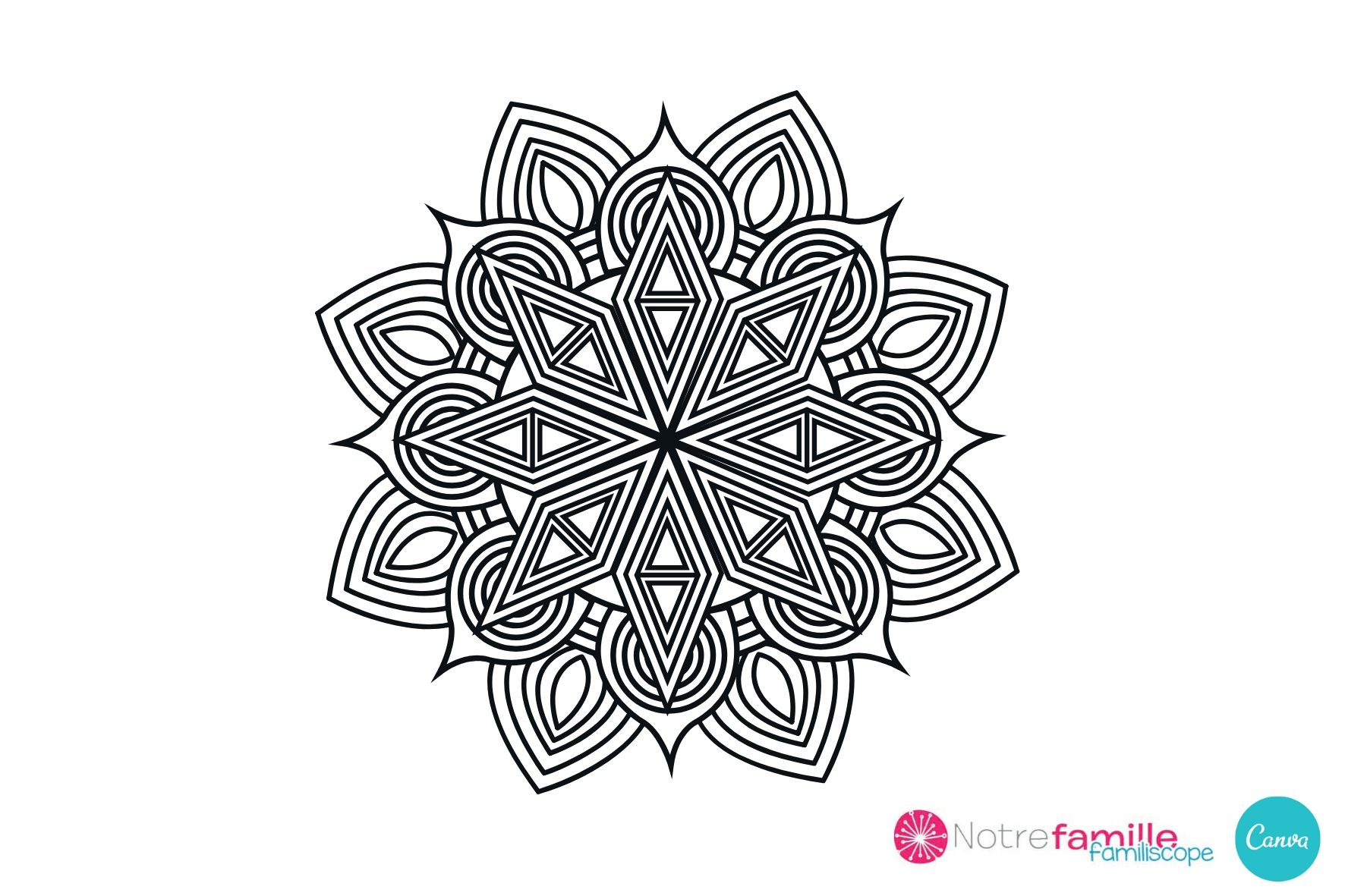 Coloriage De Mandala À Imprimer - Niveau Facile à Jeux De Coloriage De Rosace