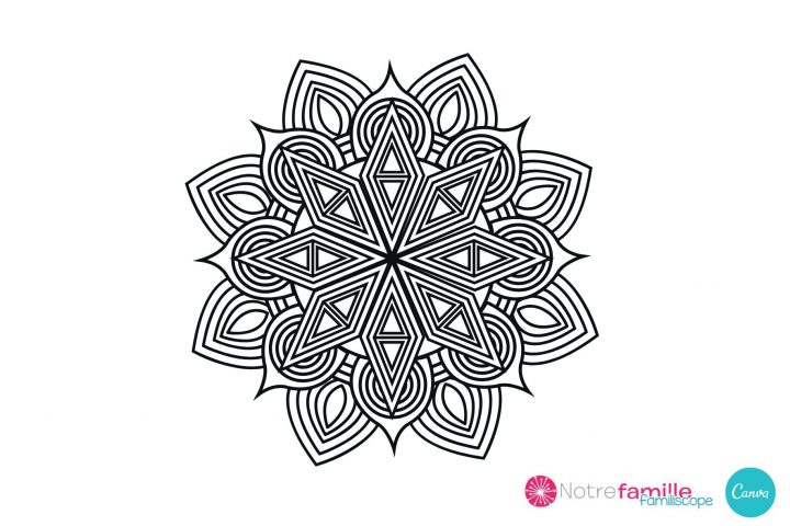 Coloriage De Mandala À Imprimer – Niveau Facile encequiconcerne Mandala À Imprimer Facile