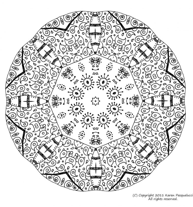 Coloriage De Mandala. Coloriage Mandala Chat Difficile serapportantà Coloriage De Mandala Difficile A Imprimer