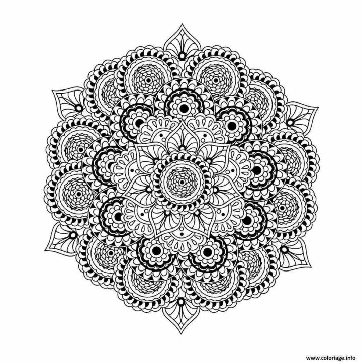 Coloriage De Mandala Tres Difficile | Coloriages À Imprimer serapportantà Coloriage Magique Dur