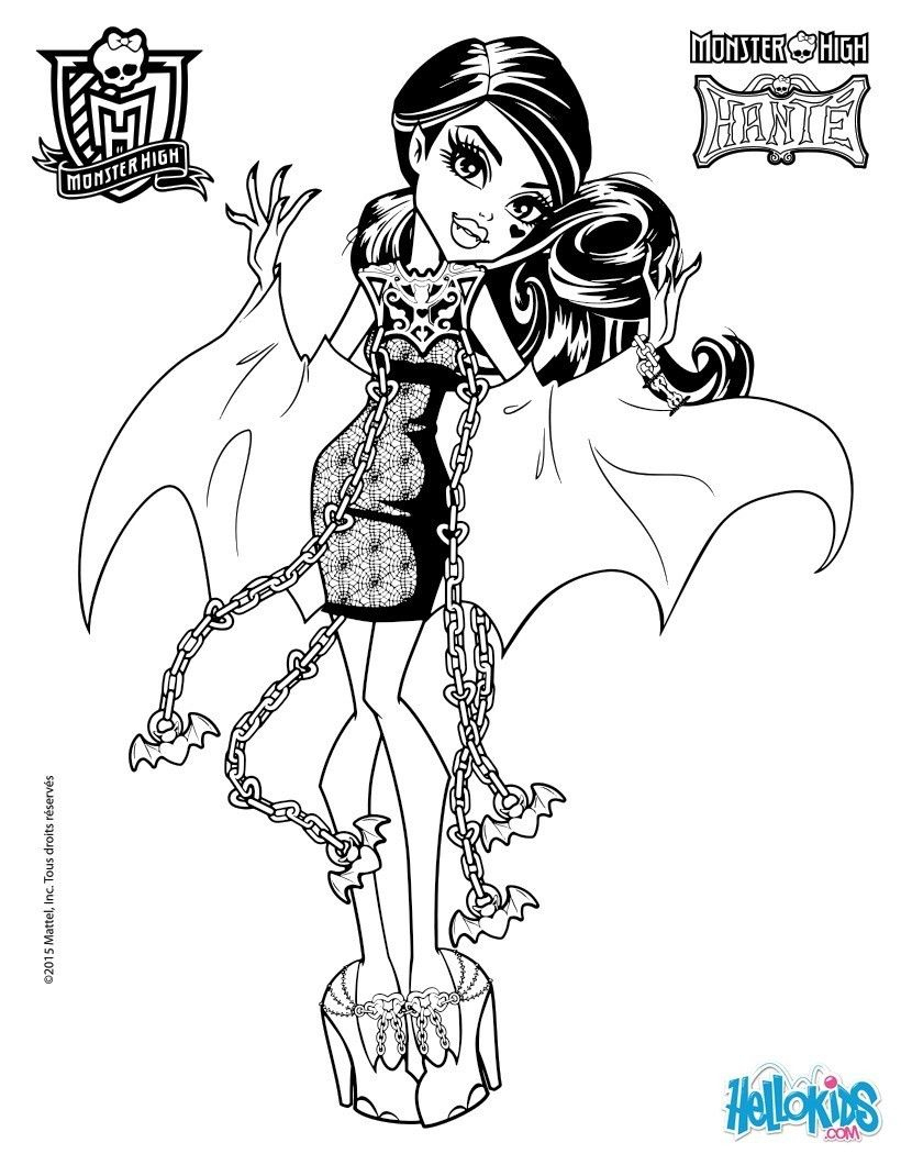 Coloriage De Monster High À Imprimer | Supercoloriage avec Image Monster High A Imprimer 