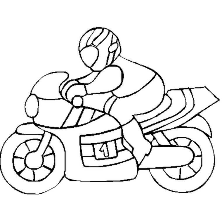 Coloriage De Moto En Ligne Gratuit À Imprimer destiné Jeux Moto En Ligne Gratuit