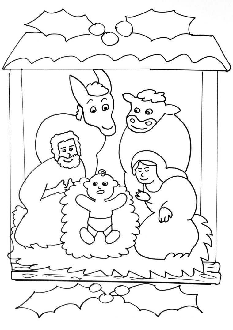 Coloriage De Noël À Imprimer – Coloriages De Noël destiné Creche A Imprimer