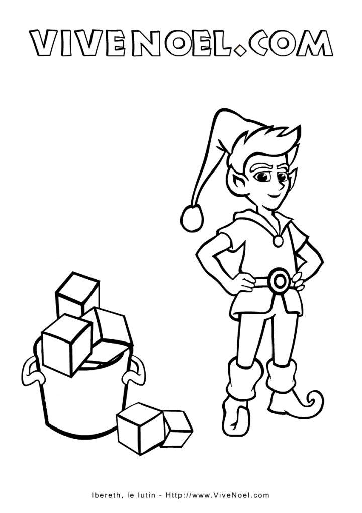 Coloriage De Noël À Imprimer > Ibereth, Le Lutin intérieur Dessiner Un Lutin